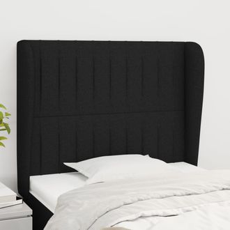 vidaXL Cabecero Con Orejas De Tela Negro 103x23x118/128 Cm Vidaxl