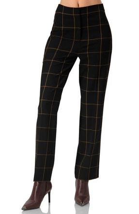 Ivonne Black Tailored Straight-Leg Trousers at Nordstrom, Size 14