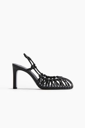 H&M Hohe Slingbacks mit Knoten - Schwarz