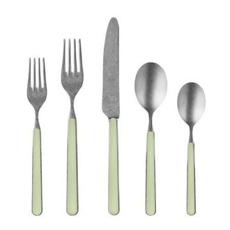 Mepra Fantasia Pewter Flatware Set - 5 Pieces in Sage at Nordstrom