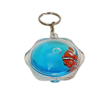 Beachcombers 2 Plastic Liquid Round Fish Keychain in Blue at Nordstrom