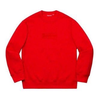 SUPREME Cutout Logo Crewneck Red SUP-SS20-595
