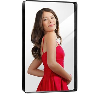 Best Choice Products 24x36in Recessed Bathroom Vanity 2-Way Wall Mirror w/ Rounded Corners, Anti-Blast Film