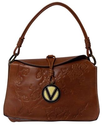 Valentino Brown Leather Flower Embossed Hobo Bag (Authentic Pre-Loved)