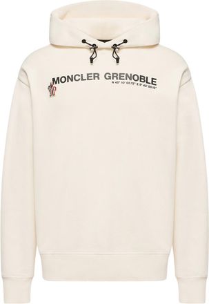 Moncler Moncler Coordinates Logo Cotton Hoodie, Men, White, Size: Xxl