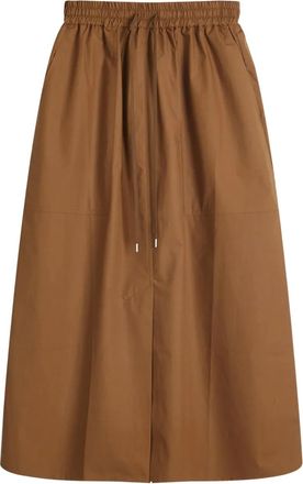 STUDIO NICHOLSON Gonna con vita elasticizzata e tasche laterali - Marrone