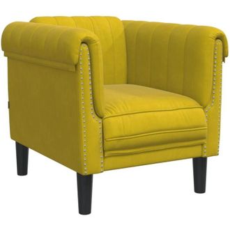 vidaXL Vidaxl - Sill&oacute;n De Terciopelo Amarillo