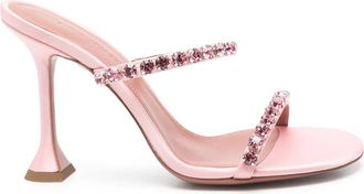 Amina Muaddi Sandali Gigi 95mm - Rosa