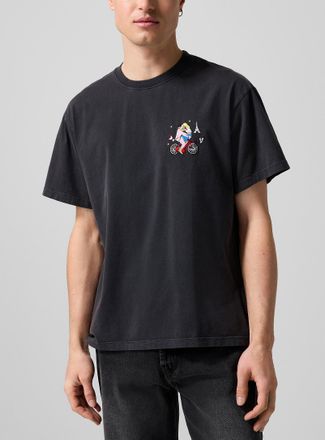 Carne Bollente Mens V&eacute;lo Valentine embroidered faded T-shirt