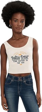 Salty Crew Unscripted Tank Top Womens Clothing Off-White : MD, Cotton