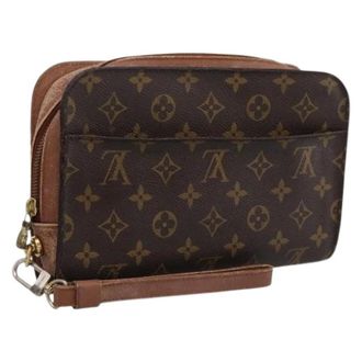 Louis Vuitton Pre-owned Orsay Clutch Bag - Dames - Pre-owned - Bruin - Maat: ONE Size Leer