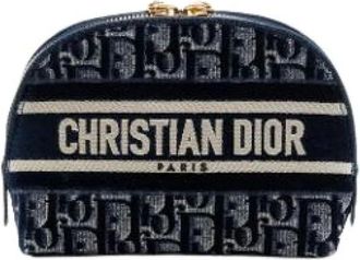 Dior Pre-owned Canvas Pouch - - Pre-owned - Donna - Blu - ONE SIZE