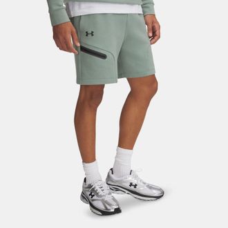 Under Armour Unstoppable Fleece Short Mens Green 7 Inseam Active DSGL1137