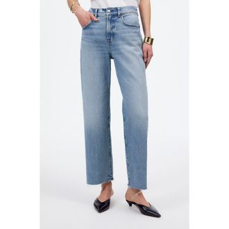 Madewell The Perfect Vintage High Waist Crop Wide Leg Jeans in Hallstead Wash at Nordstrom Rack, Size 29P