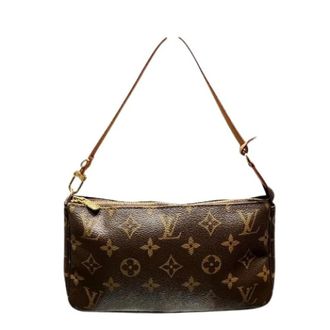 Louis Vuitton Pre-owned Mini Bags, female, Brown, Size: ONE SIZE Pre-owned Pochette Accessoires Monogram Shoulder Bag