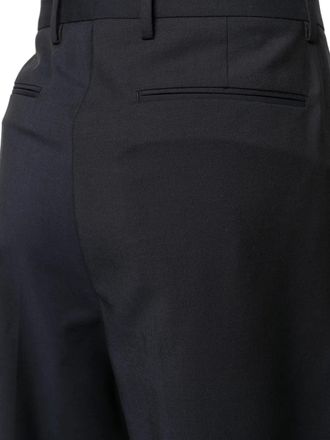 Valentino Wool-Mohair Blend Straight-Leg Trousers - Navy