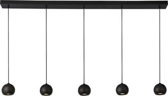 Searchlight Searchlight Eindhoven5 ljus mattsvart barhänge