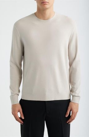 Theory Riland Crewneck Sweater in Silver Cloud at Nordstrom, Size Xx-Large