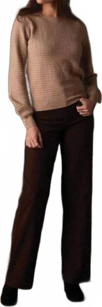 The Normal Brand Olivia Pointelle Sweater In Oatmeal