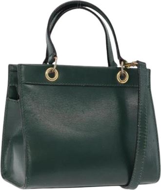 Celine Pre-owned Vintage Mini Hand Bag - Dames - Vintage Mini Tas - Groen - ONE Size - Leer - Vintage