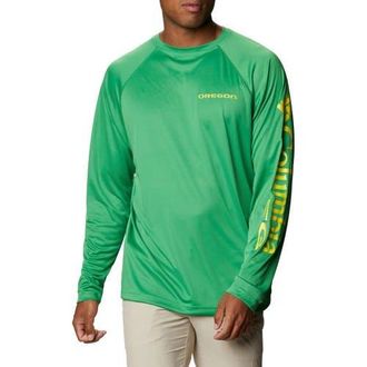 Columbia Mens Columbia Green Oregon Ducks Big & Tall Terminal Tackle Raglan Omni-Wick Long Sleeve T-Shirt at Nordstrom, Size Xxx-Large