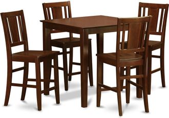 East West Furniture 5 Pc counter height Dining set-counter height Table and 4 Kitchen Chairs