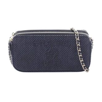 Chanel Pre-owned Cross Body Bags, female, Blue, Size: ONE SIZE Pre-owned Vintage Crossbody Bag