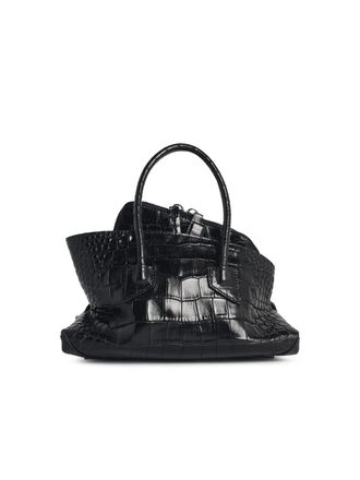 The Attico Attico Mini-Tasche La Passeggiata aus schwarzem Lear