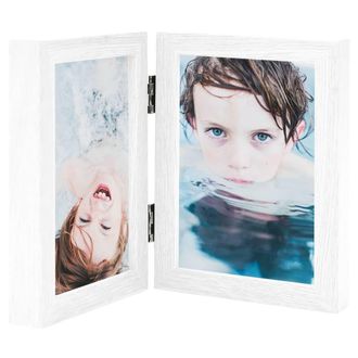 Berkfield Home Bifold Photo Frame Collage White 2x