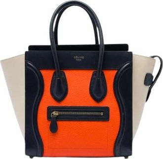 Celine Pre-owned Micro Luggage Tote - Dames - Vintage Shopper - Veelkleurig - ONE Size - Leer - Vintage