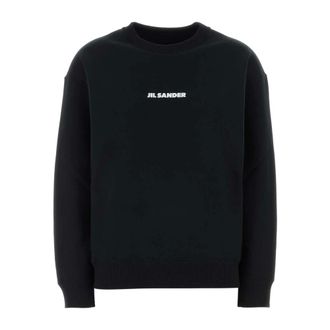 Jil Sander Sweatshirts, female, Black, Size: XS Cotton Sweatshirt