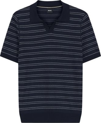 HUGO BOSS H Narciso - Heren - V-hals truien - Blauw - M - Katoen - Truien & Vesten