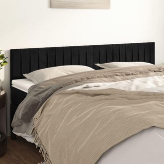 vidaXL Cabeceros 2 Unidades De Terciopelo Negro 90x5x78/88 Cm Vidaxl