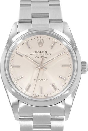 Rolex Pre-owned Rolex Air King Automatic Chronometer Silver Dial Mens Watch 14000 SSO