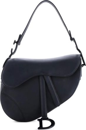 Dior Ultra Matte Saddle Handbag Leather Medium shoulder bag - Zwart