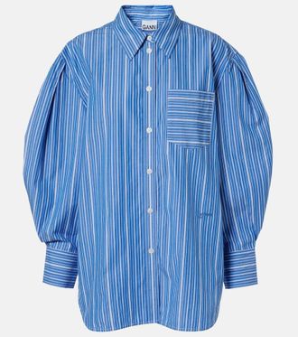 Ganni Camisa oversized de popel&iacute;n de algod&oacute;n