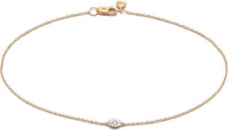 Monica Vinader Lab Grown Diamond Marquise Pendant Bracelet in 14K Gold at Nordstrom, Size Large