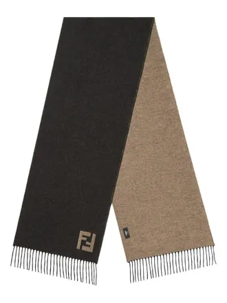 Fendi Wool And Cashmere Fringed Scarf Accessories