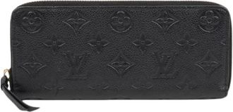 Louis Vuitton Pre-owned Wallets, female, Black, Size: ONE SIZE Pre-owned Clemence Wallet Long Zipper