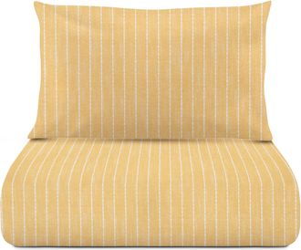 KASANOVA Parure copripiumino 1 piazza e mezza cotone ocra Skye