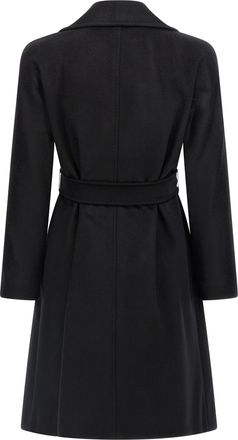 Max Mara Womens Black Virgin Wool Coat Clothing
