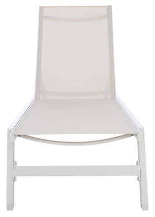 Safavieh Chaise-longue de exterior aluminio blanco