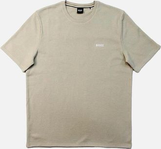 HUGO BOSS Mens BOSS Waffle Lounge T-Shirt, Light Beige - Tan - Size: 38