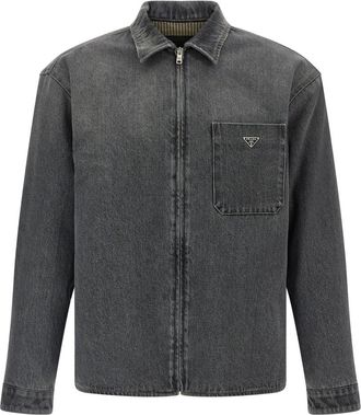 Prada Dark Grey Zip Shirt