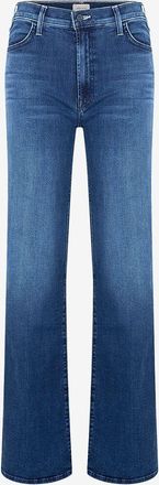 Mother Jeans mit ausgestelltem Bein aus Baumwolle The Hustler Roller Sneak