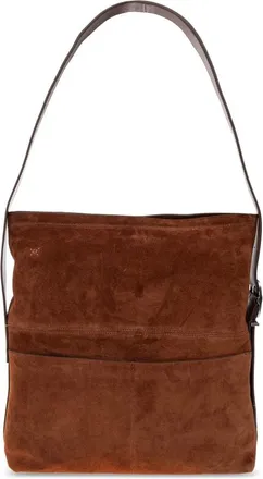 Paul Smith Borsa a spalla in camoscio con logo - - Bags - Uomo - Marrone - ONE SIZE