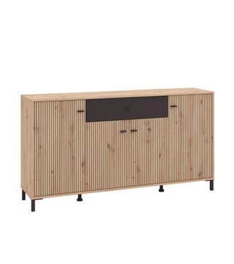 Home Heavenly Aparador de estilo contempor&aacute;neo de mdf en color beige y negro 170 cm