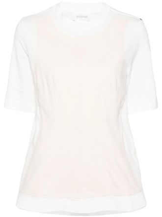 Sportmax T-shirt met gelaagd-effect - Wit