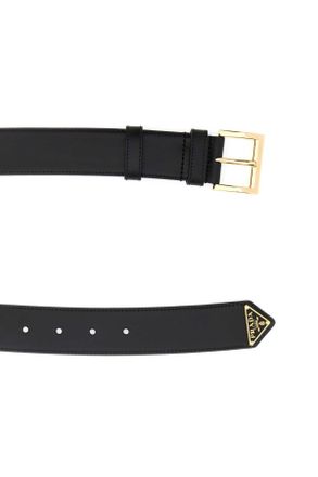 Prada Womens Black Leather Belt Nero1 Vitello Cinture