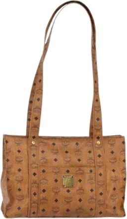 MCM Pre-owned Tote Bags, female, Brown, Size: ONE SIZE Pre-owned Plastic Shoulder Bag